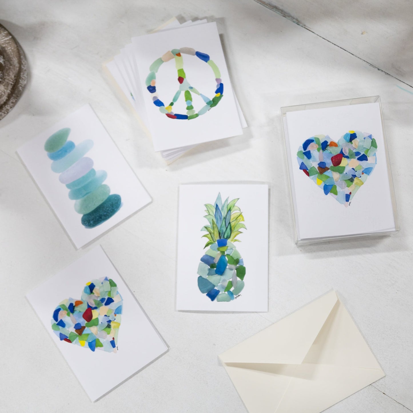 Sea Glass Note Cards