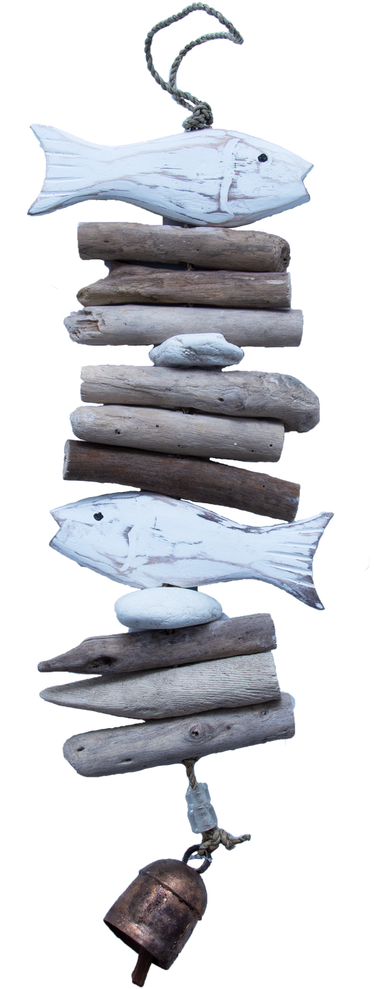 Wind Chime - Double Fish & Bell